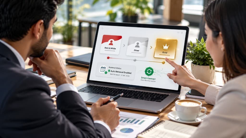 Membership renewal and upgrade from Red & White to Silver and Gold