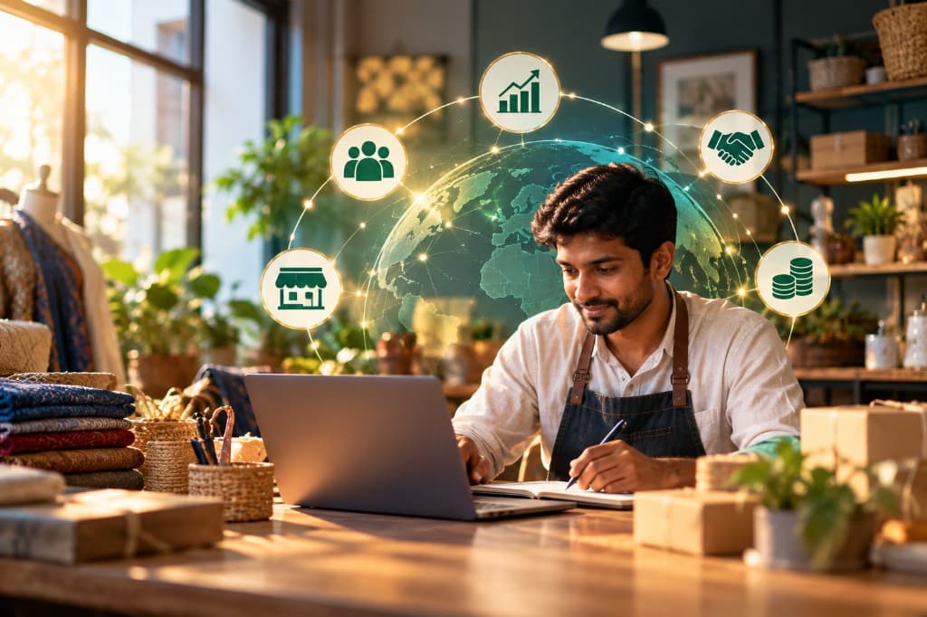 A merchant using Talent Card to turn products, customers and trade connections into value beyond cash
